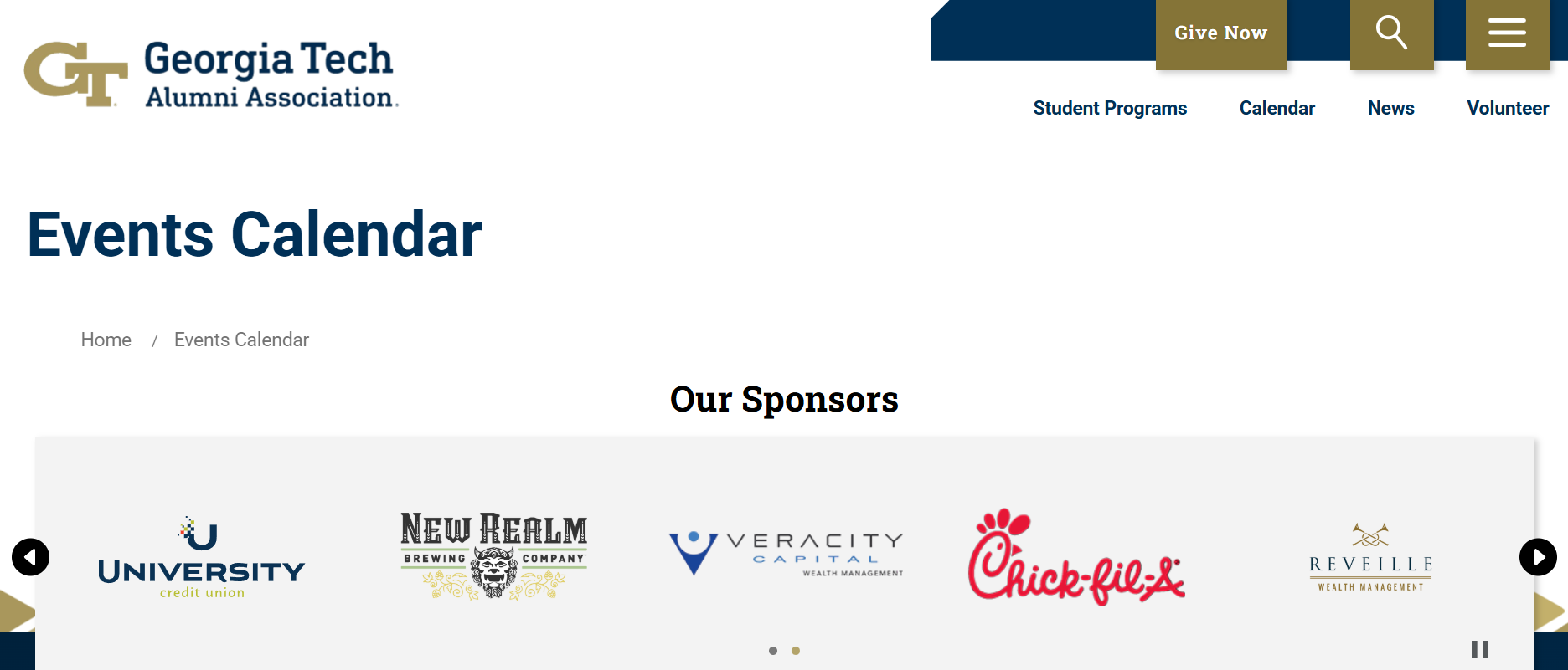 Getting corporate sponsors for university events by examining peer universities' partnerships.